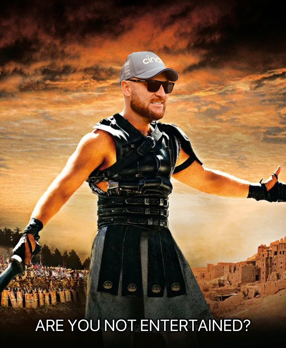 thecricketkid1's tweet photo. “ARE YOU NOT ENTERTAINED?” https://t.co/p0zudg6gLQ