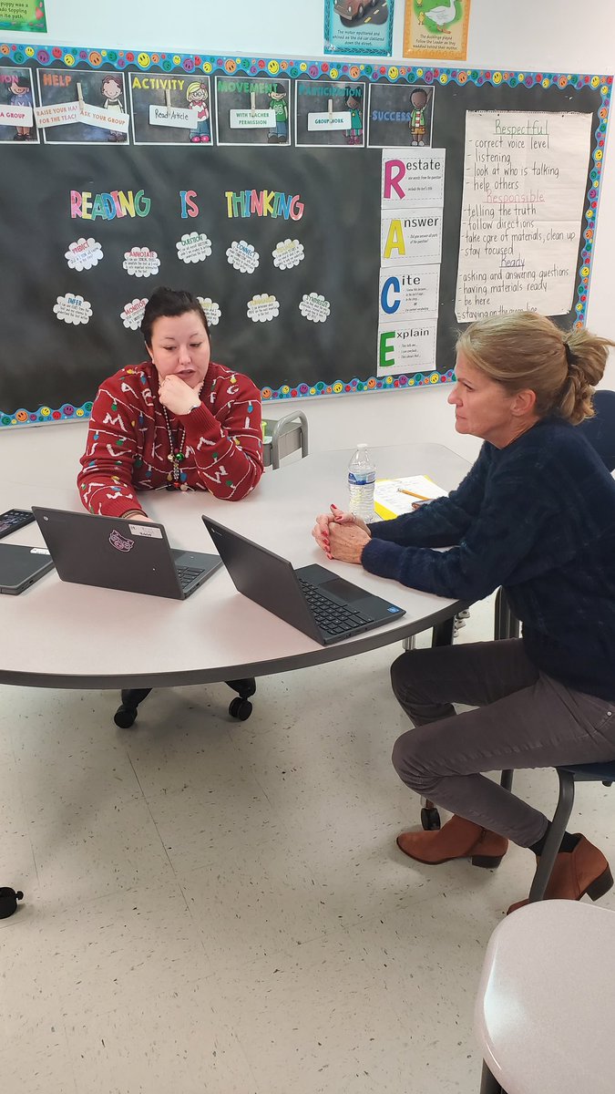 4th Grade WES teachers analyzing Common Assessment results. <a href="/HCS_ISD/">HCS Instruction</a> #HCSBetterTogether