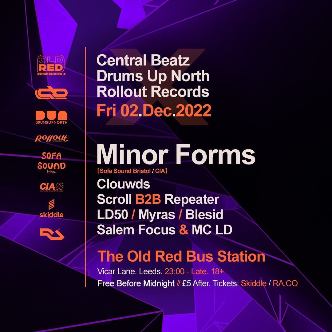 Chris 'LD50' (@ld50) on Twitter photo Leeds crew this Friday 🌐 <a href="/OldRedBus/">Old Red Bus Station</a>
Minor Forms / Clouwds / Rollout Records + Drums Up North collab with our <a href="/CentralBeatz/">Central Beatz</a> djs - FREE entry before midnight, £5 after. Link in my bio 👆
#drumnbass #drumandbass #leeds Leeds crew this Friday 🌐 <a href="/OldRedBus/">Old Red Bus Station</a>
Minor Forms / Clouwds / Rollout Records + Drums Up North collab with our <a href="/CentralBeatz/">Central Beatz</a> djs - FREE entry before midnight, £5 after. Link in my bio 👆
#drumnbass #drumandbass #leeds