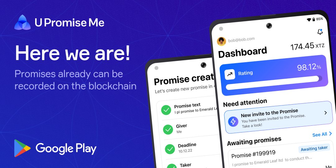 🥳Good news, everyone! We launched the MVP version for Android. You can download it here: shorturl.at/brDM7

MVP version runs on Testnet in Tezos blockchain. 

Let us know if you notice an inaccuracy or mistake via feedback form.