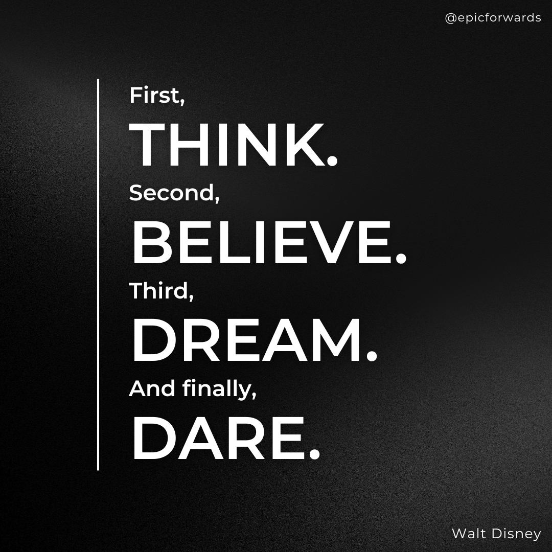 ForwardsEpic's tweet photo. "First, think. Second, believe. Third, dream. And finally, dare."
- Walt Disney
#waltdisneyquotes #waltdisney #quotes #disneyquotes #disney #disneylife #disneyworld #disneyquote #disneymagic #waltdisneyworld #disneymovie #motivationalquotes #inspirationalquotes #epicforwards https://t.co/IxaWafIvZF