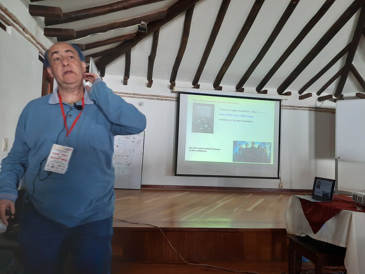 conhep's tweet photo. The 4th day oh #COMHEP2022 statrs it's morning session dedicated to #Neutrino theory and phenomenology. Fist, Orlando L. G. Peres @unicampoficial, on #BeyondStandardModel #Neutrino #Physics https://t.co/xbMDYCq4p9