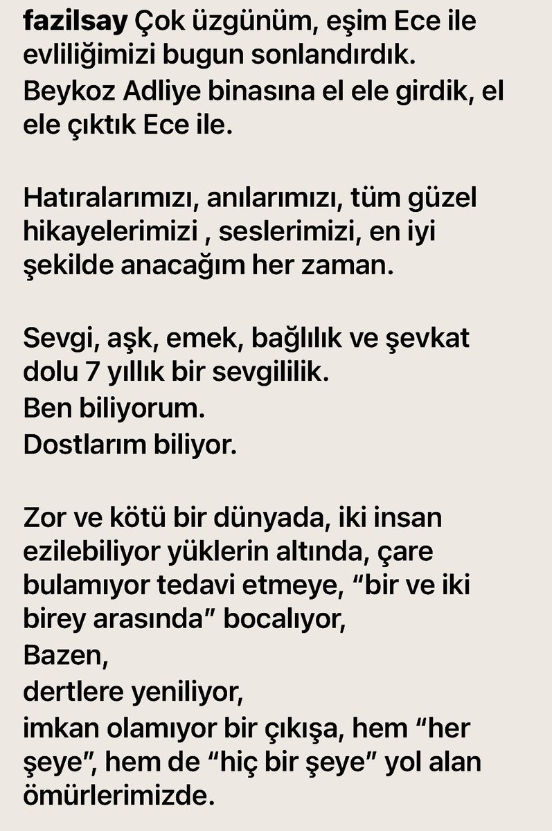 fazilsaymusic's tweet photo. Çok üzgünüm. https://t.co/pQ4k0DNMec