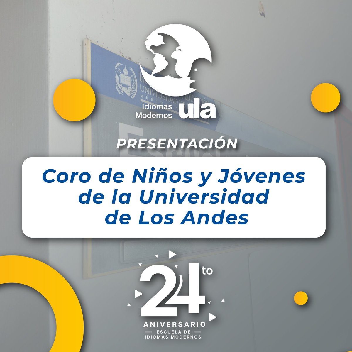 📷🖼 | #Segundo día. 𝗘𝘀𝘁𝗲 martes también recibimos a los ángeles👼🏻👼🏼👼🏽 del 𝗰𝗼𝗿𝗼 𝗱𝗲 𝗻𝗶ñ𝗼𝘀 𝘆 jó𝘃𝗲𝗻𝗲𝘀 𝗱𝗲 𝗹𝗮 𝗨𝗟𝗔🏅, una magnifica participación en canciones en italiano, francés e inglés📚⁣
⁣
Estamos entusiasmados con estos eventos✨ 
⁣⁣
#Aniversario24