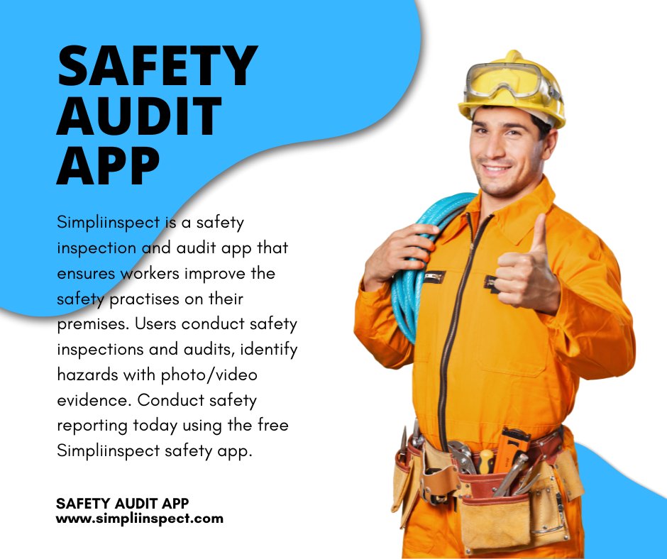 simpliinspect's tweet photo. Ensures workers improve the safety practices on their Organization / Site. 

#safetyatwork #safetymanagement #safetyfirst #safety #safetytips #EHS #safetyapp #safetyaudit #dailysafetytip #safetytraining #safetyculture #safetyinspection #safetycompliance #constructionsafety https://t.co/i0Xi7AMEaF