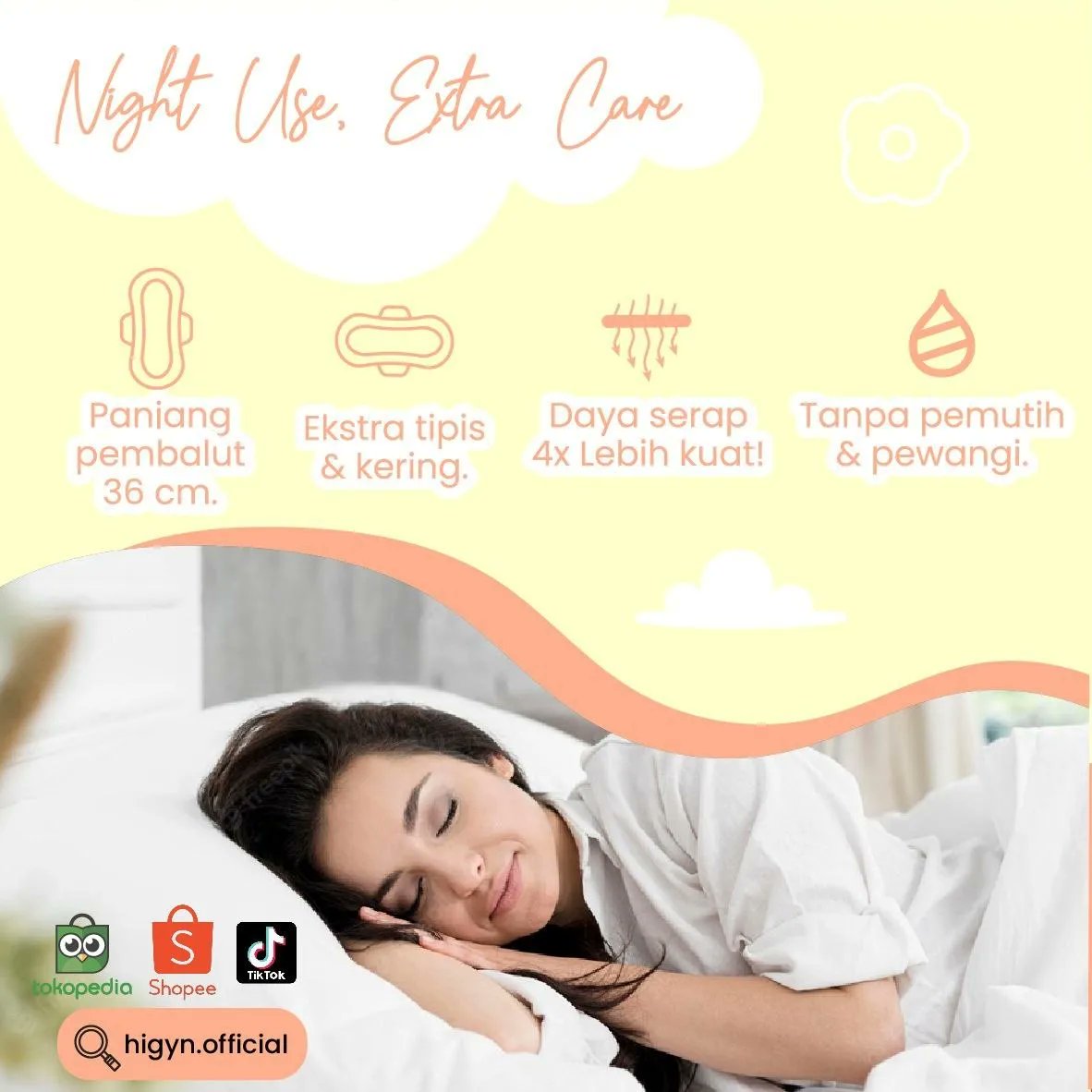 Hi_Gyn's tweet photo. Paling panjang, kaan? Cobain deh, #pembalutSehat Dan O ini, yang udah terbukti bisa menjaga kenyamanan kamu sepanjang malam!  #menstruasi #nightuse #pembalutpanjang #pembalutsehat #DanO https://t.co/GX6wkdyD2U
