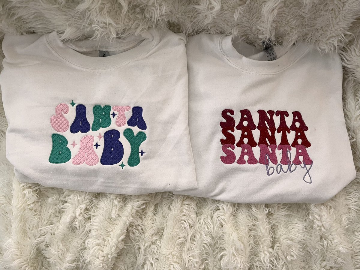 Santa Baby Crewnecks 🎅🏼 link in bio 💓 RT for support 🥰