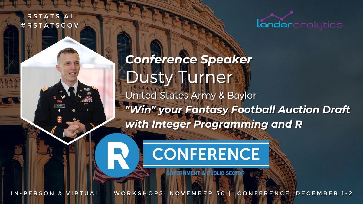 DTDusty's tweet photo. Excited to attend and speak at the R Gov Conference (@rstatsai) in DC today! #rstatsgov #rstats https://t.co/Eumr9EtZJi