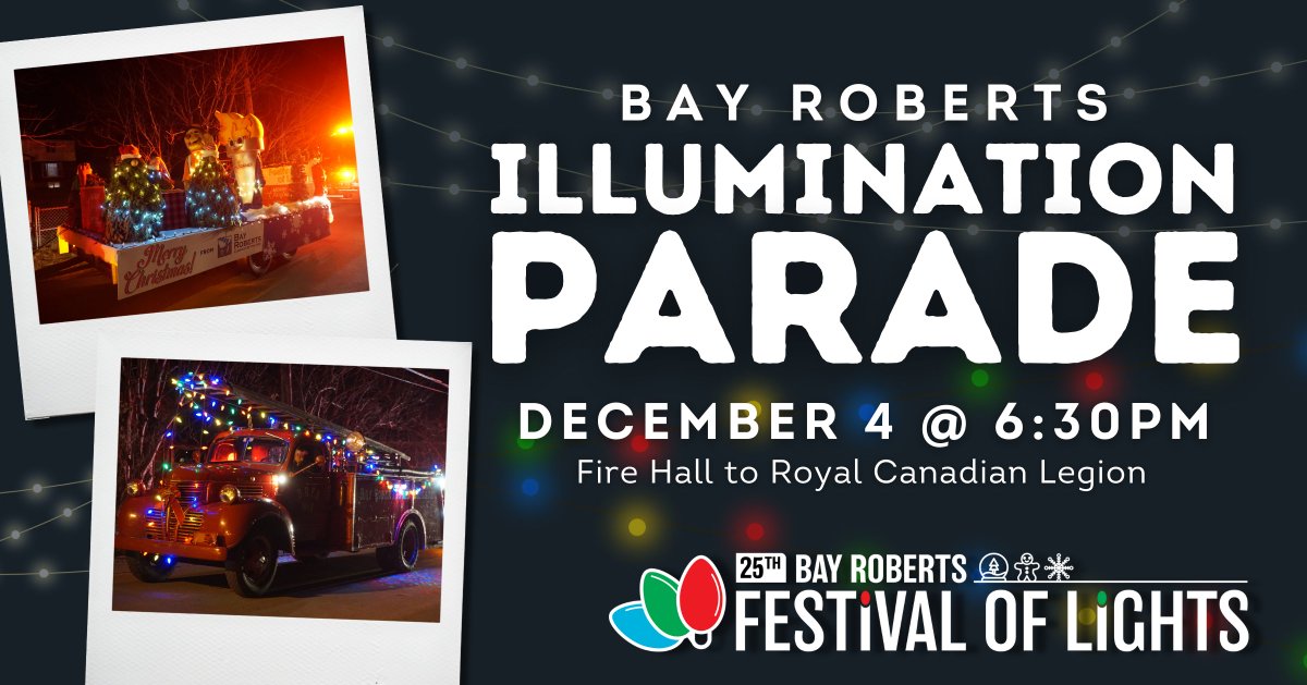Town_BayRoberts's tweet image. It's a busy weekend in Bay Roberts!
🎅🏼 The Santa Claus Parade is taking place on SATURDAY, Dec. 3 at 10am! It will be covered LIVE on @Eastlink Community TV.
🎄 The Nighttime Illumination Parade is taking place on SUNDAY, Dec. 4 at 6:30pm!
🔗 bayroberts.com/2022-christmas…