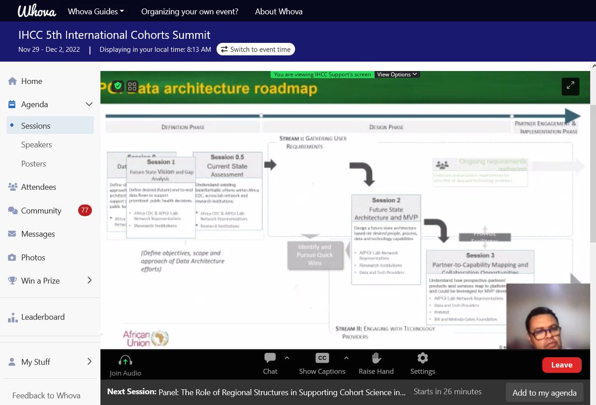IHCCGlobal's tweet image. Dr. Christoffels describing the setup of the pathogen #genomic surveillance during the #COVID19 pandemic, namely: setting up a biospecimen referral network, sequencing capacity across Africa, supply chain support, national policy frameworks and data platforms.
#ICS5 @SANBI_ZA