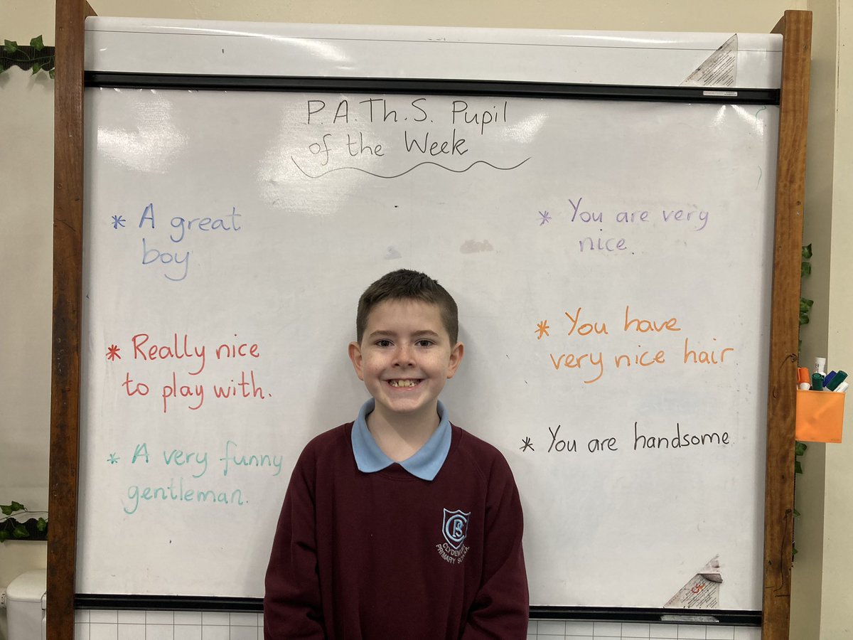 Our P.A. Th.S. Pupil of the Week! What lovely compliments! 😃 <a href="/ClydemuirPS/">Clydemuir Primary School</a>
