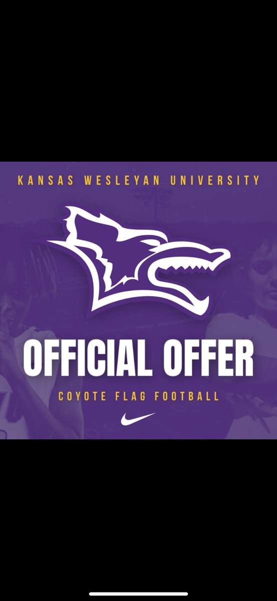 I am honored to finally announce my first official offer from <a href="/KWUFlagFB/">KWU Flag Football</a> 🏈Huge shoutout to Coach Nguyen and Coach Smith for being more than welcoming💜💜💜#rollyotes