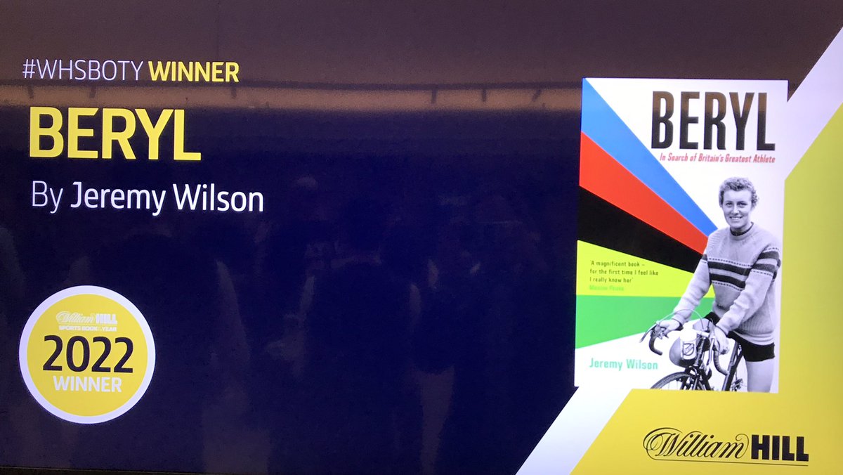 TheToddHarris's tweet photo. Winner! #Beryl takes top honors at the @WilliamHill sports book of the year awards today in London. #jeremywilson @SportsGazette https://t.co/t5ryY8p1kE
