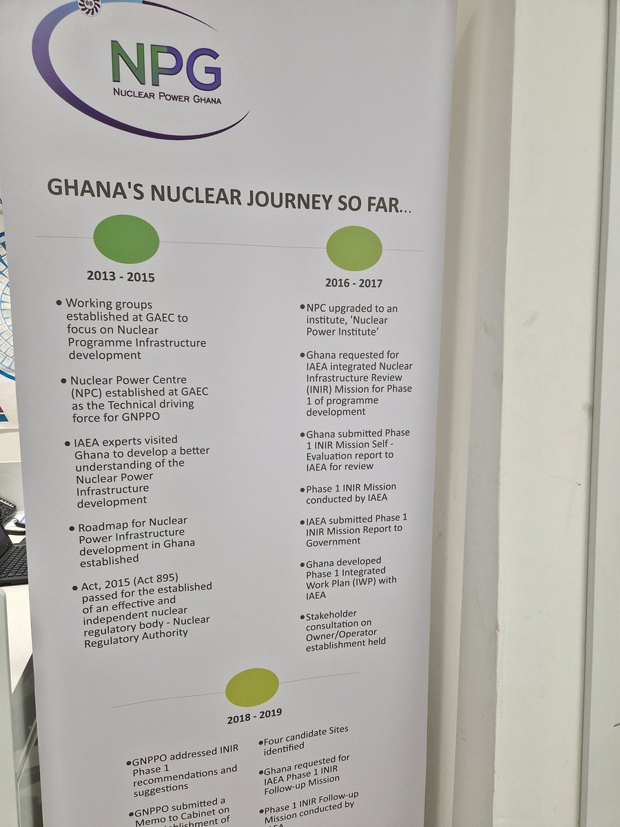 Great Discussions at Nuclear Power Ghana today. Learned lots about 🇬🇭 nuclear journey and ambitions. It was the vision of Kwame Nkrumah &amp; been supported by various successive govts, but little has happened over the years.

State-owned Nuclear Power Ghana (NPG) established in 2018