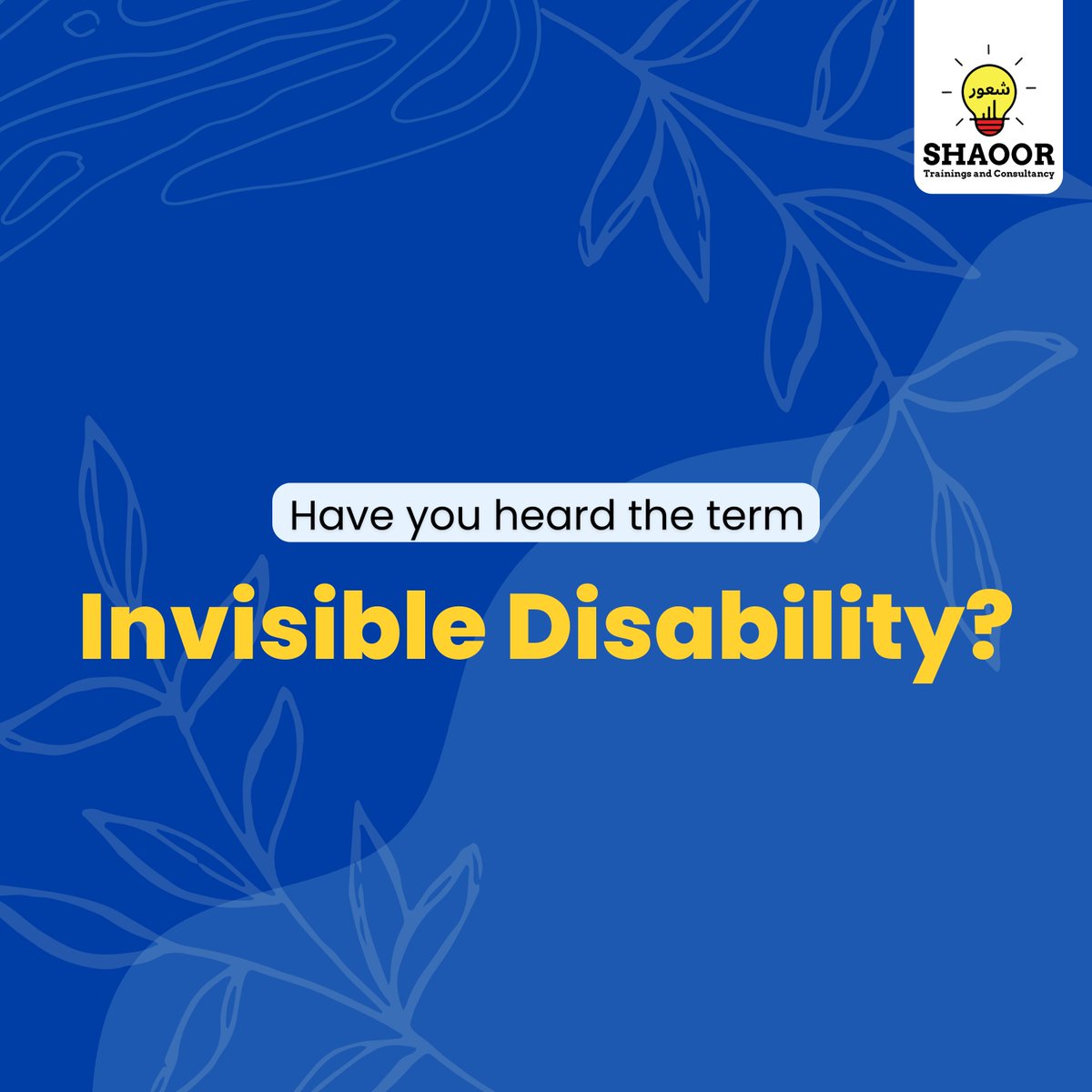 #DifferentlyAbled #InvisibleDisabilities #InvisibleDisabilityAwareness #DisabilityAwareness #DisabilityInclusion #DisabilityAwarenessMonth