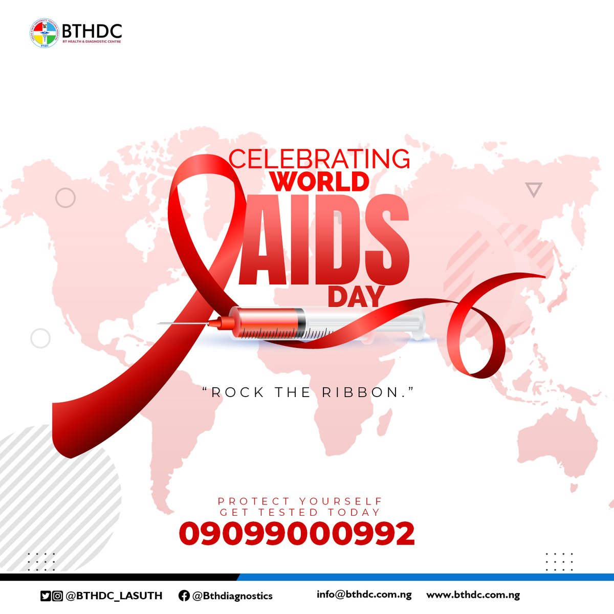 BTHDC_LASUTH's tweet photo. Happy World AIDS day.
Protect yourself
Get tested0 Today!

#Worldaidsday #aidsawareness #worldaidsdayawareness #aidsday #gettestested #gettestedtoday #gettestedtoday💉 #rocktheribbon Otedola Aisha Buhari Trenches Amaka Mayorkun https://t.co/ZalJ4uwR8D