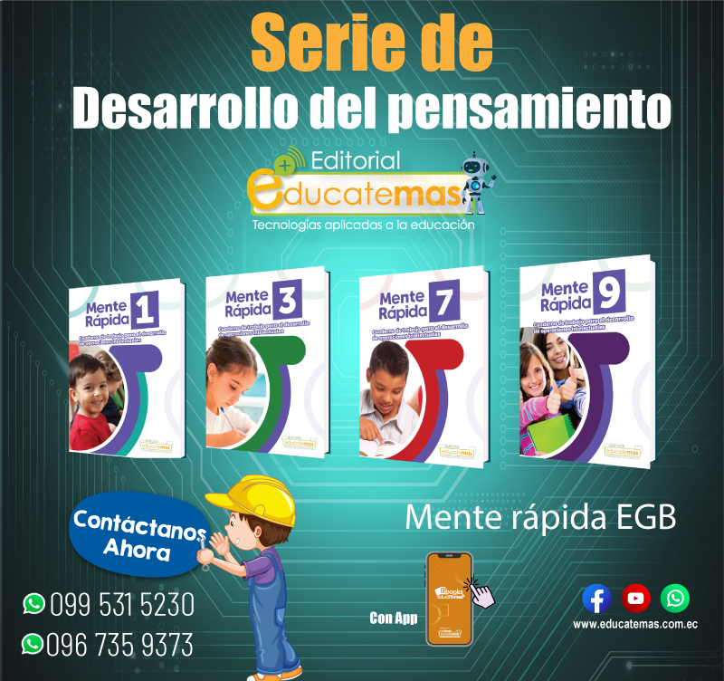 EducatemasEc's tweet photo. Desarrollo del pensamiento para niños de escuelas y colegios.

Contáctanos ahora 
Telf: 0967359373

#educacion #educatemas #educaciondecalidad #libros #fyp #reelviral https://t.co/2r2MpVoPhR