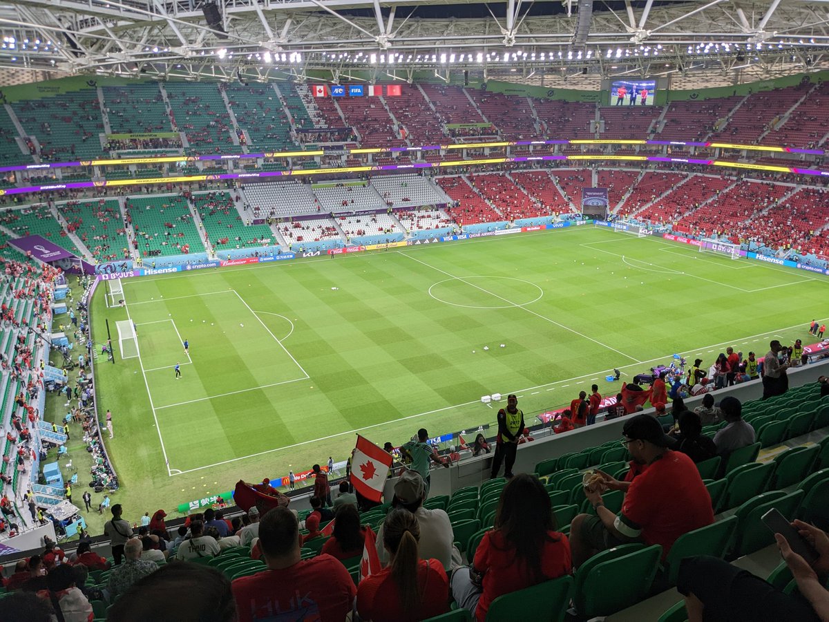Today we are at Al Thumama stadium #Morocco vs #Canada.   This was the most difficult to get to so far with multiple buses and a long walk. #fifaworldcup