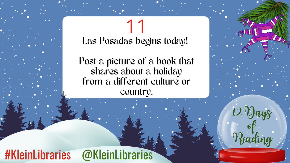KleinLibraries's tweet image. Share your cultural holiday traditions with us! Felizes Fiestas! #KleinLibraries @KleinISD