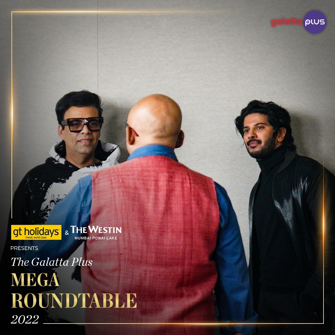AshiqueKavungal's tweet photo. Wreathed in black, oozing charm and confidence. Presenting @dulQuer at the #GalattaPlus #MegaRoundtable2022
@dulQuer @Varun_dvn @Karthi_Offl @hegdepooja https://t.co/fyOmb9Rtxz