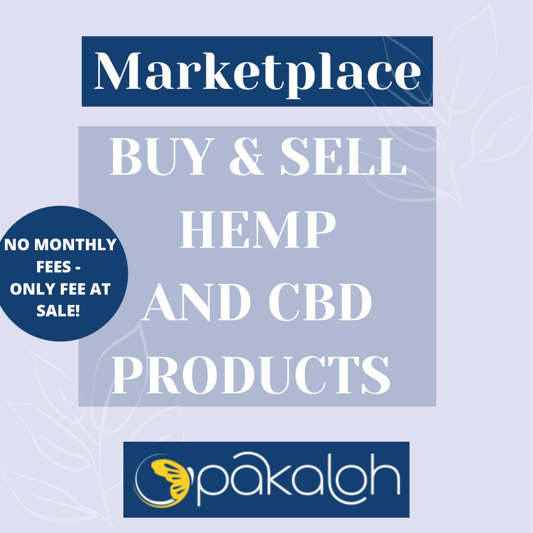 pakaloh's tweet photo. Pakaloh’s competitive offer for selling your CBD + Hemp products on Markeptlace - No subscription fees. No fee to post. Only transaction fee at sale! FREE MARKETING for new stores including limited specials, like no fees! What are you waiting for? List your products today. https://t.co/bjQs9IYIDa