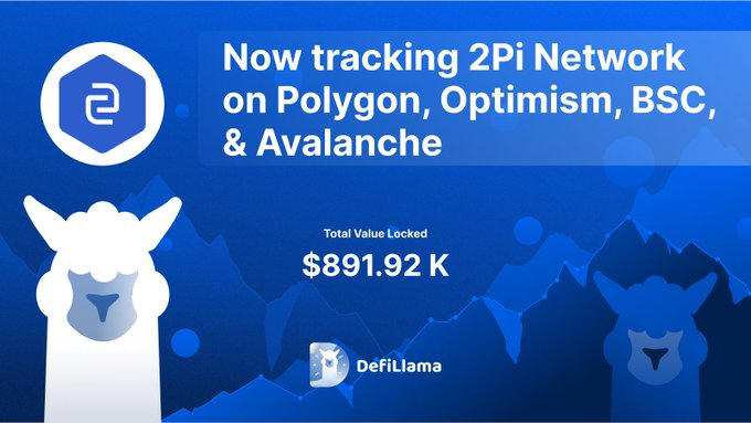 Polygon_Space1's tweet photo. 🔄 @2piNetwork has been tracked by @DefiLlama on @0xPolygon, @OptimismFND ,@BNBCHAIN &amp; @Avalancheavax

🔄 #2Pi Network is an aggregator service for Fintech companies, using automation to allow them to maximize profits from yield farming

🔽INFO
https://t.co/mpXYAab0lR https://t.co/16j7nTjTpf
