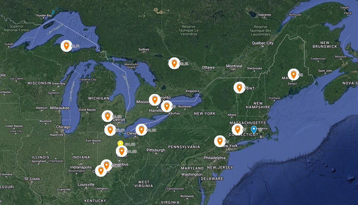 Share: I'm on the hunt for Ambystoma salamanders. Specifically, the all-female kind. We are hoping to fill in our current sampling for experiments in summer 2023. Do you work with amphibians or know someone who does on this map? Especially PA, NY, NJ, MA. Message me if so!