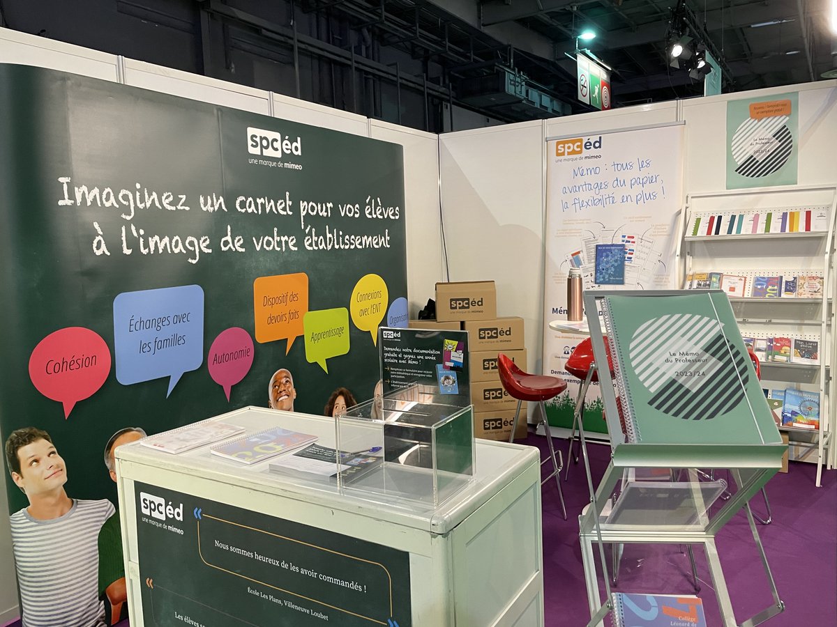 spc_ed_france's tweet photo. Au salon avec toutes nos nouveautés !
#spced #mimeo #EducatechExpo #educationnationale https://t.co/R3VyT64xXc