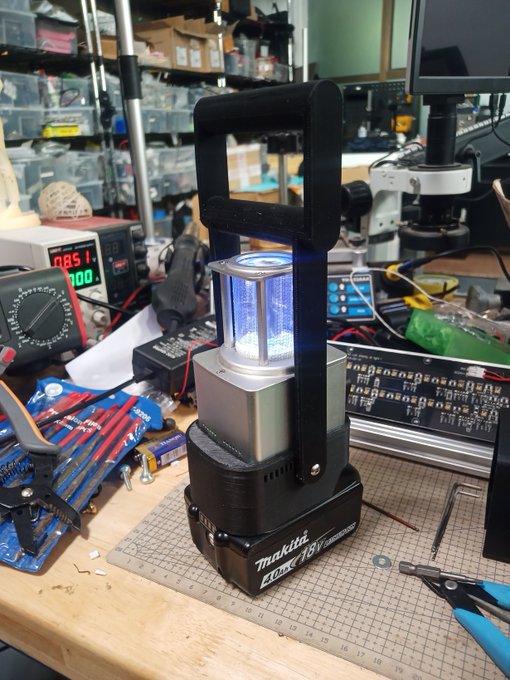 Whipped up a rugged Far-UVC lantern this afternoon for the coming adventure. Not really a prototype,