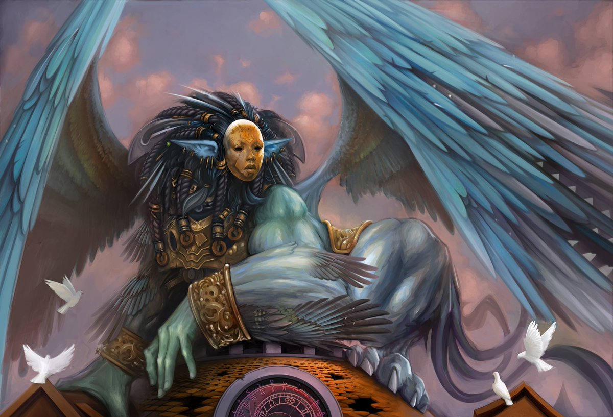 AlbertoCostaArt's tweet photo. Blue Winged Sphinx🐦
 #photoshop #fantasyart #illustration #fantasy #ArtistOnTwitter https://t.co/1Lv887c2lL