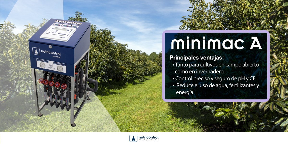 𝗠𝗶𝗻𝗶𝗺𝗮𝗰 𝗔 es un equipo de fertirriego que aplica la cantidad adecuada de agua y fertilizante al cultivo en el momento óptimo y de forma homogénea, consiguiendo un aumento de la producción y la calidad del cultivo.
Conoce sus ventajas
#agricultura #minimacA #fertirrigación