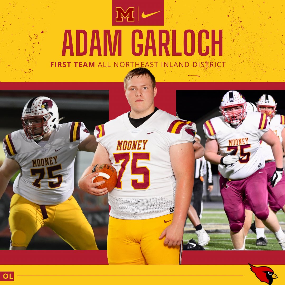 It all starts on the #OLINE! So much of our success on O was due to <a href="/tmassmerlo/">Tino Massimo Merlo</a> and <a href="/AdamGarloch/">Adam Garloch</a>! Thank you, men, for four years of commitment to Cardinal Mooney football!
