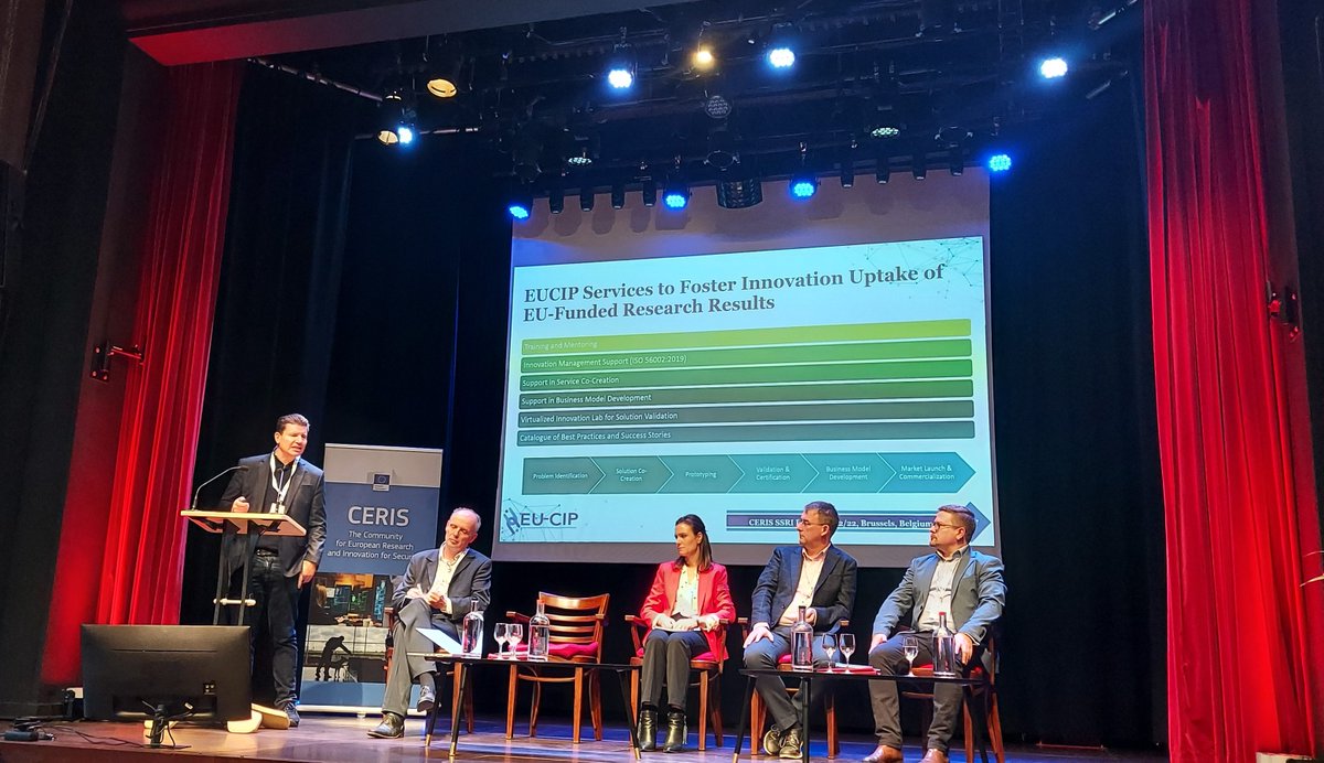 At the #CERIS #SSRI workshop today, our partner <a href="/InnovActsLtd/">INNOV-ACTS Ltd</a> delivered a first presentation of <a href="/EUCIP_HorizonEu/">EU-CIP</a>, focusing on the #EUCIPAMPLIFY pillar and the services it will deliver to foster #innovation uptake.

Have a look below &amp; stay tuned for more in our upcoming website!