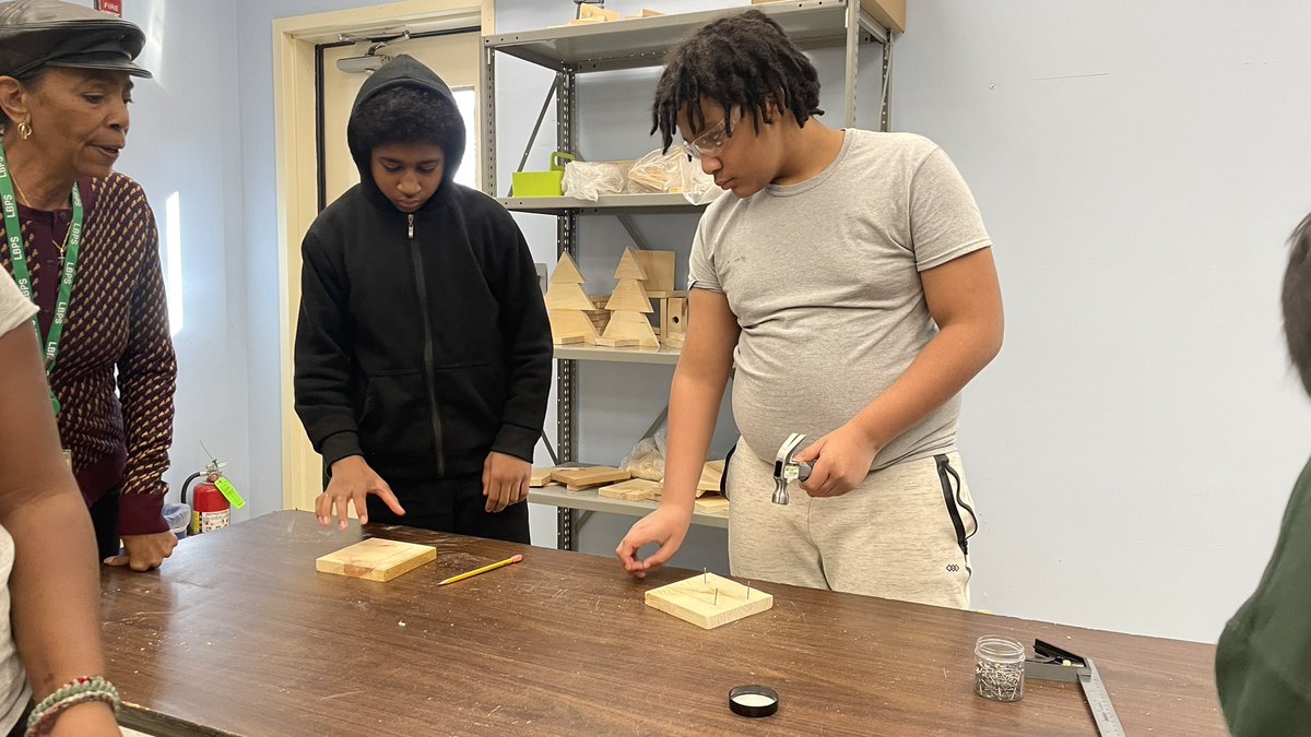 lbms_mr's tweet photo. SHAW Academy’s 7th grade woodworking students. Awesome job today. #education #lbstrong #longbranch #teacher #teachers #woodworking #woodwork #projects https://t.co/PRzAPwtP8o