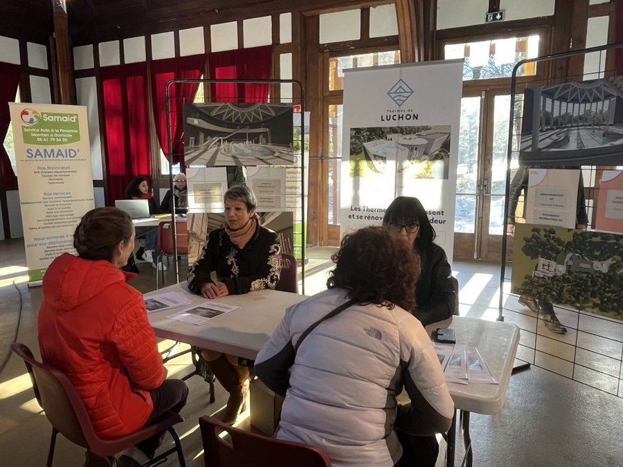 #Recrutement #saisonnier : les Thermes de #Luchon sont venus rencontrer des candidats pour trouver leurs futurs collaborateurs lors du forum à l’initiative de #poleemploi ST Gaudens. ⁦<a href="/GreneuxValerie/">Valérie Greneux</a> <a href="/RoubyValette/">Rouby-Valette Amandine</a> <a href="/APellarrey/">Anne Pellarrey</a>