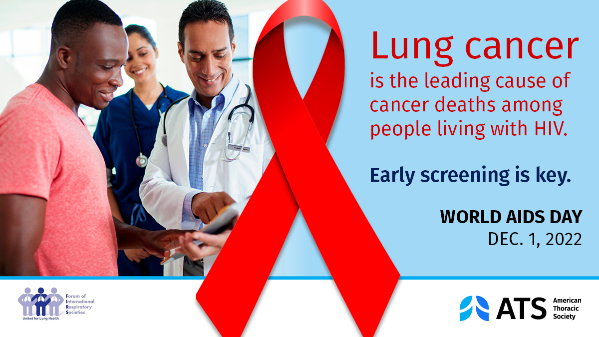 This World AIDS Day we are calling on the health care community to increase #LungCancer screening for people with #HIV. bit.ly/3ifsFTu @accpchest @APSRapsr @ALATorax @ERSTalk @TheUnion_TBLH @patscommunity @ginasthma @GOLD_COPD