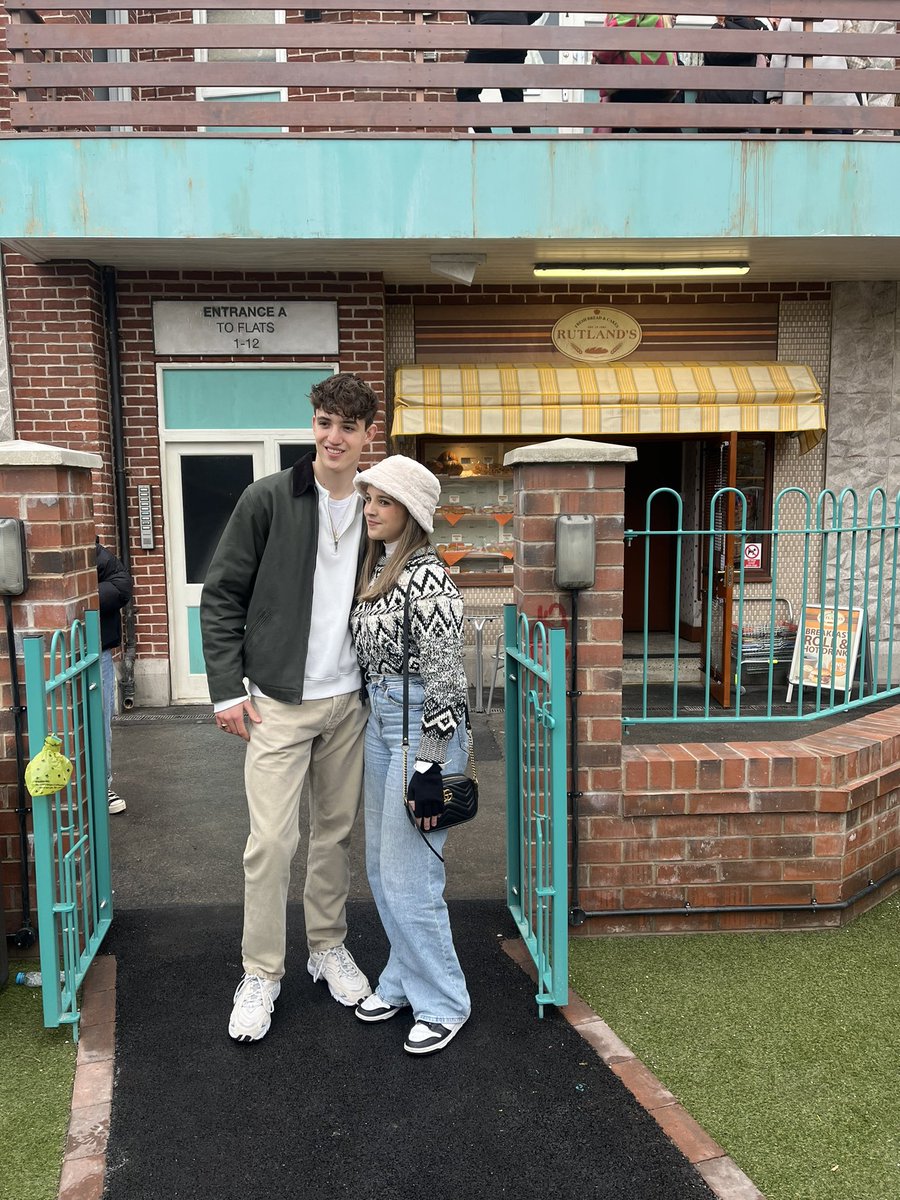 jesssansome's tweet photo. .@ElleJMulvaney and #JamesCraven were also getting a first look at the new part of the set here at #Corrie https://t.co/UL5sLHHPip