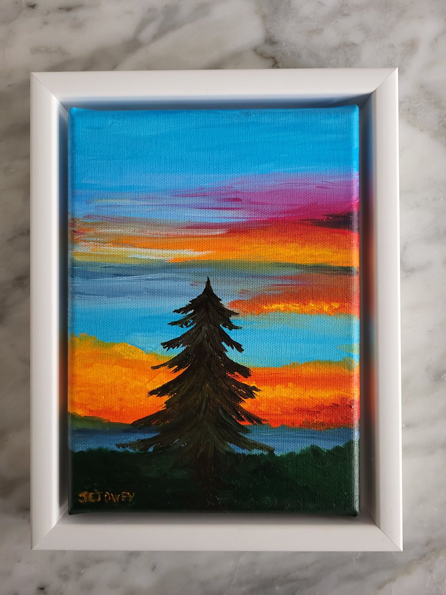 This little painting will be on sale tomorrow at my stall in <a href="/BridgeCottUck/">Bridge Cottage</a> during #Uckfield Christmas Market.  Only £70 for an original oil painting