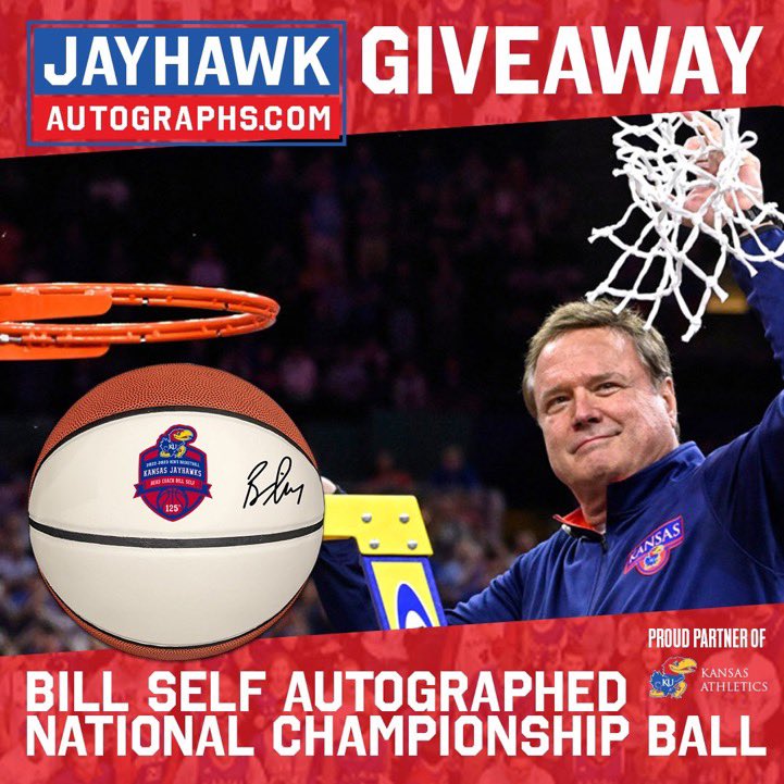 FansOfKU's tweet image. 🚨GIVEAWAY TIME🚨

We’re giving away a Bill Self autographed 2022 National Championship Ball!

Here’s how to enter:

1. Retweet this tweet
2. Like this tweet
3. Follow @FansOfKU and @JayhawkAutogrph 

Winner announced 12/10