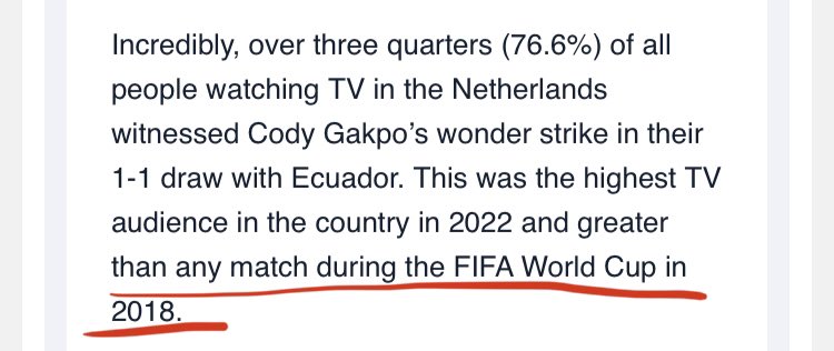 Mooi staaltje framing van de FIFA. Dat WK in 2018 was Oranje nou juist niet bij.