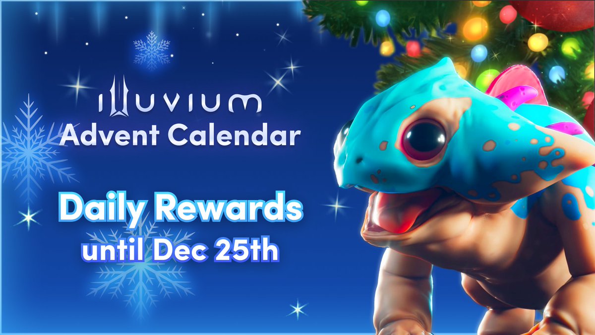 Illuvium (@illuviumio) on Twitter photo Season’s Greetings!❄
Illuvium is bringing in the Christmas spirit with an Advent Calendar!
We’ve got 25 days of activities in partnership with some of the most exciting players in #web3, brought to you by <a href="/Dequest_io/">DeQuest 👀</a>!
🚀beta.dequest.io/games/illuvium
Read on for details! 🧵 Season’s Greetings!❄
Illuvium is bringing in the Christmas spirit with an Advent Calendar!
We’ve got 25 days of activities in partnership with some of the most exciting players in #web3, brought to you by <a href="/Dequest_io/">DeQuest 👀</a>!
🚀beta.dequest.io/games/illuvium
Read on for details! đź§µ