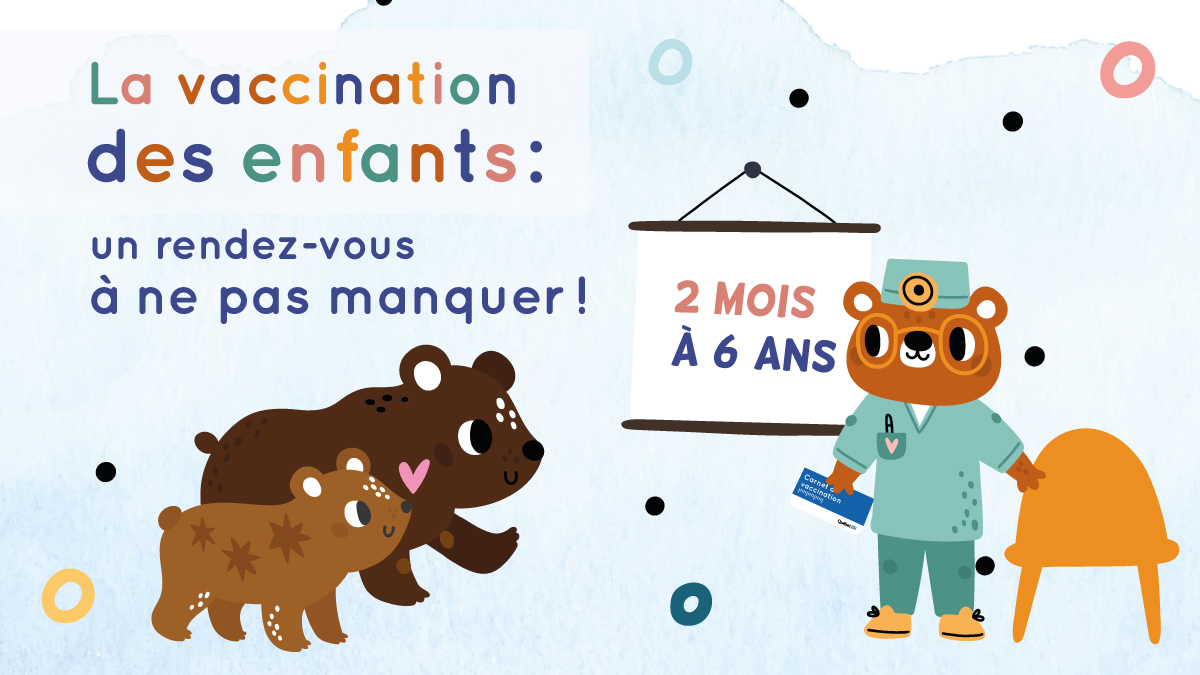 Une nouvelle campagne d'information sur la vaccination des enfants de moins de 6 ans débute aujourd'hui à Montréal!

Elle répond aux questions des parents concernant la vaccination, le calendrier vaccinal et la prise de rendez-vous!

Consultez-là: santemontreal.qc.ca/vaccination