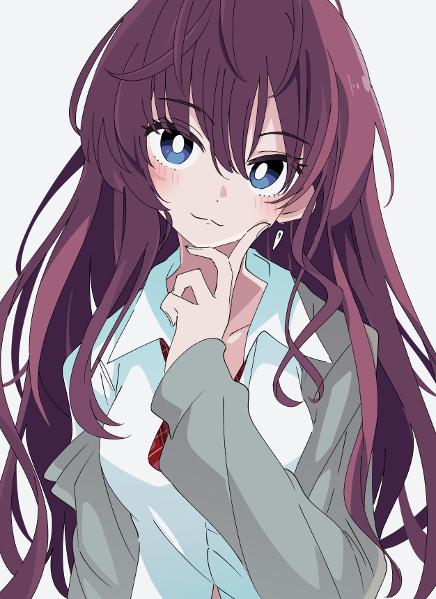 ichinose shiki 1girl solo blue eyes long hair white pupils bright pupils looking at viewer  illustration images
