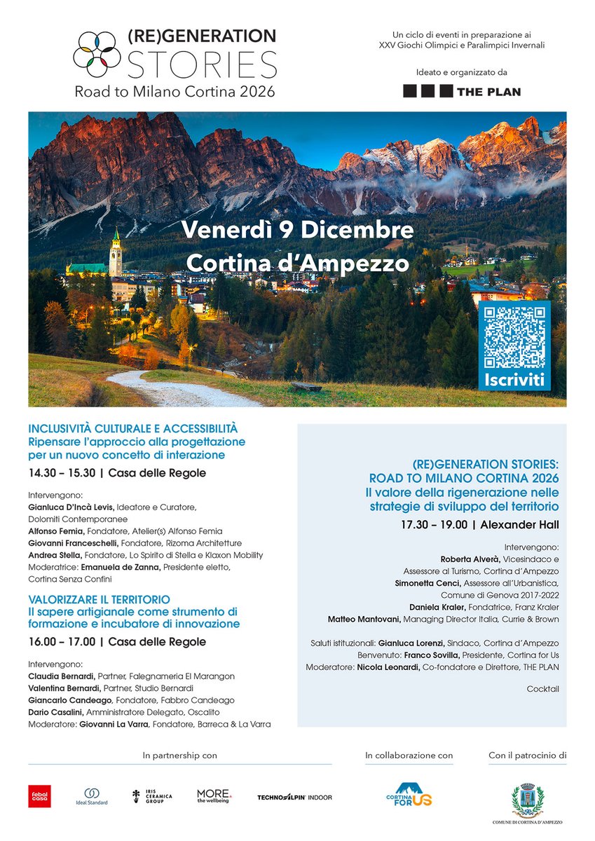 #savethedate
Venerdì 9 dicembre 2022

“(Re)generation Stories. Road to Milano Cortina 2026” ciclo di eventi organizzato da <a href="/theplanmag/">THE PLAN</a> in preparazione ai XXV Giochi Olimpici e Paralimpici Invernali

#ateliersalfonsofemia #AF517 <a href="/alfonsofemia/">Alfonso Femia</a> #simonettacenci