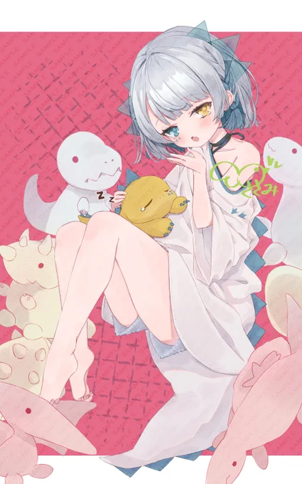 リクエストありがとうございました!VTuberの天唄サウ様(@ crybaby_saurus)を描かせていただきました!#Commission #Skeb 