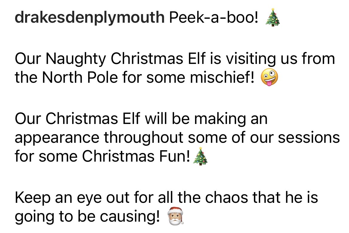 drakesoftplay's tweet photo. Elf returns at Drakes Den. https://t.co/yRreMt89LZ