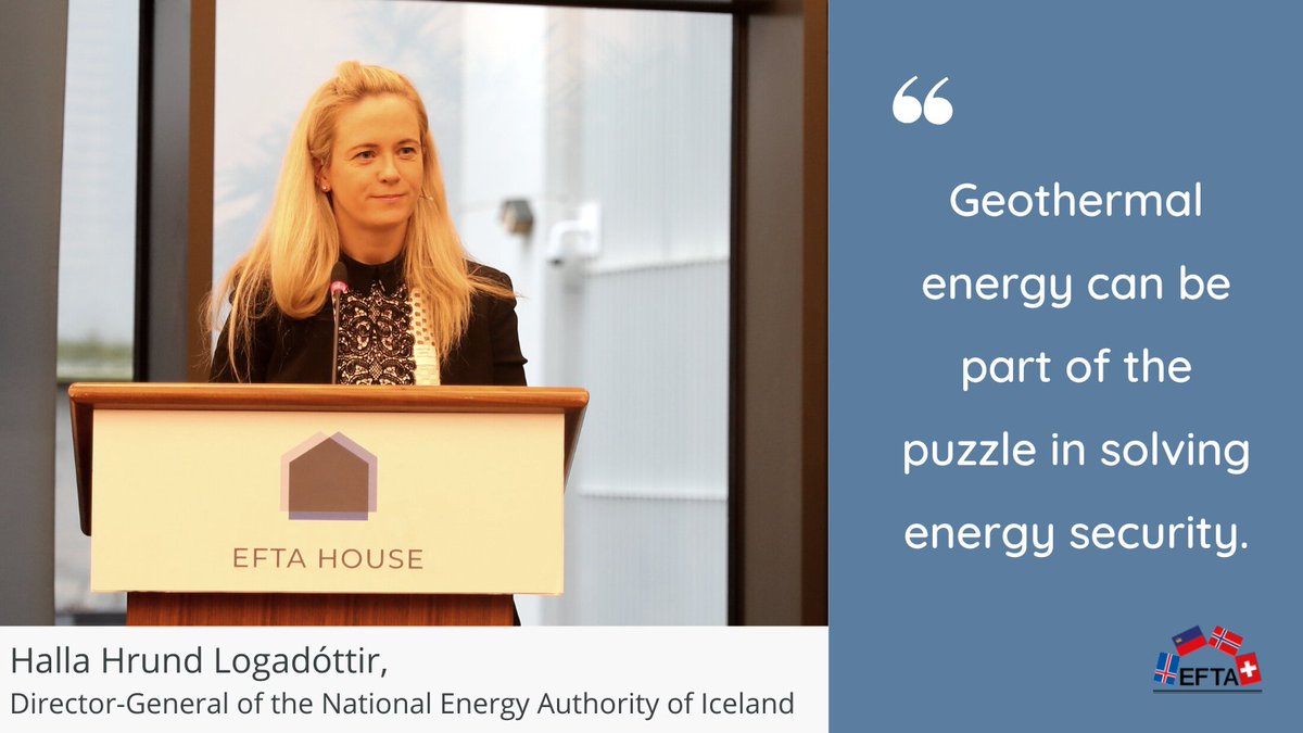Director-General of the 🇮🇸 National Energy Authority <a href="/hallaiceland/">Halla Hrund Logadottir</a> outlines 4 strategies to accelerate geothermal development:

🟢Invest in projects to expand its use for heating
🟢Removal of legal barriers 
🟢Education &amp; training
🟢Target funds and resources