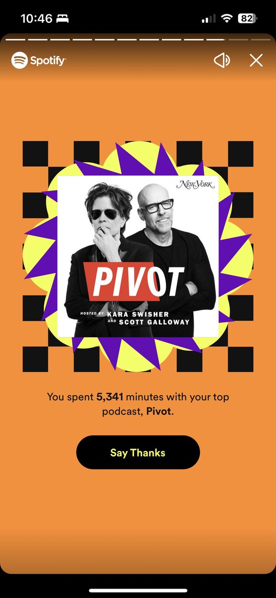 There’s clearly a relationship being built here - at least from my side <a href="/karaswisher/">Kara Swisher</a> &amp; <a href="/profgalloway/">Scott Galloway</a> 🤣. Thanks for the great content &amp; companionship.