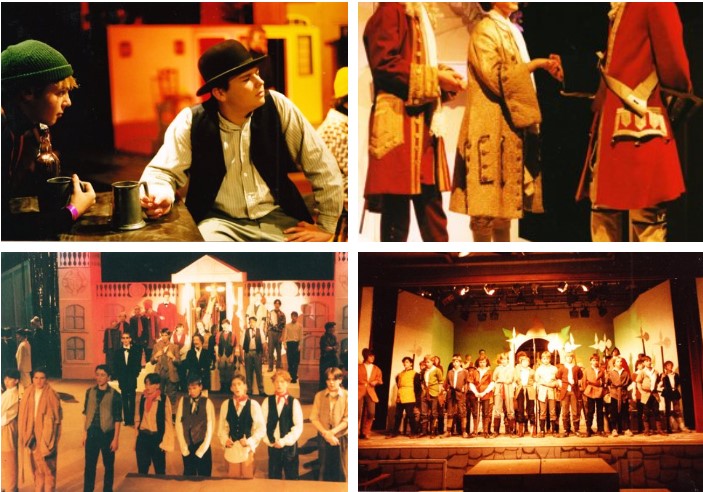 elthamians's tweet photo. In memory of the late Julian Yarnold who died last month, here is a montage of his productions between 1985-2004. Visit https://t.co/Oo6yzCpQQL for full-size images and more. #TheRoyalHuntOfTheSun #ToadOfToadHall #TheRecruitingOfficer #UnderMilkWood https://t.co/4QyoVMRyIg