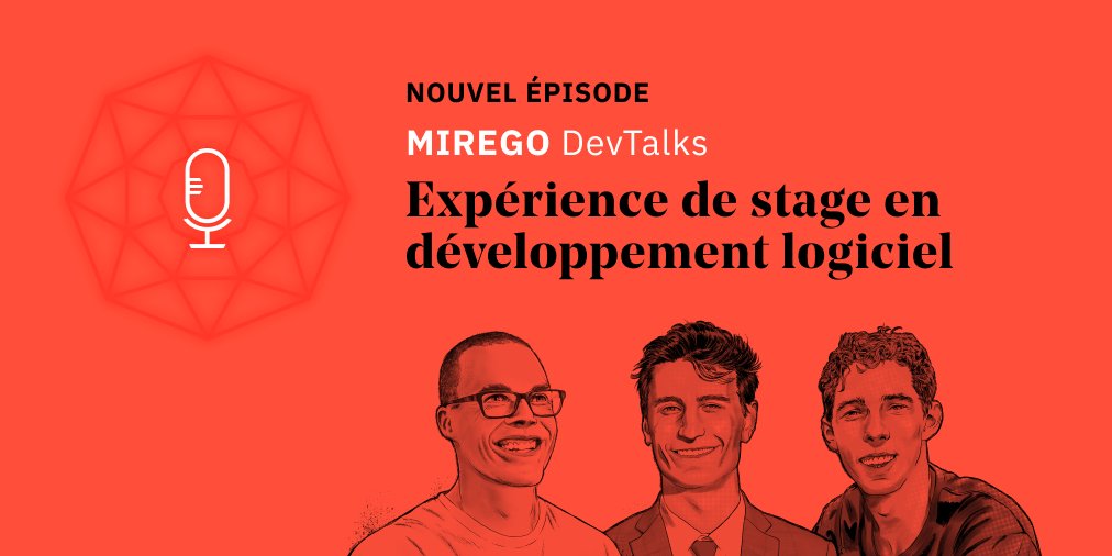mirego's tweet image. Nouvel épisode de #MiregoDevtalks ! ✨🎙

Dans cet épisode, @remi discute avec deux anciens stagiaires chez Mirego de leur expérience, mais également de l’accompagnement idéal pour les stagiaires et du contexte favorable à un bon apprentissage.

bit.ly/3NBDM3r